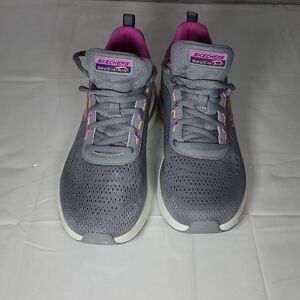 Skechers Women's Gray and Purple Sneakers